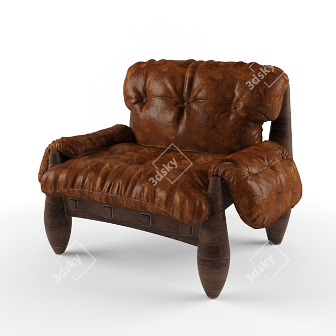 Elegant RayFlay Armchair 3D model image 1