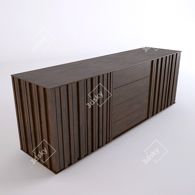 Stylish Storage Solution: Chest of Drawers 3D model image 1