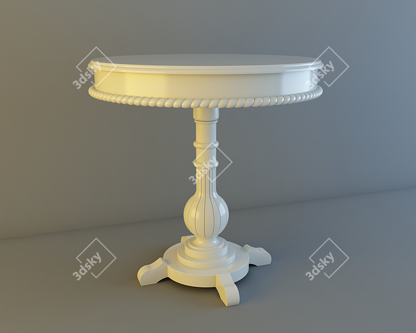 Elegant Round Dining Table 3D model image 3