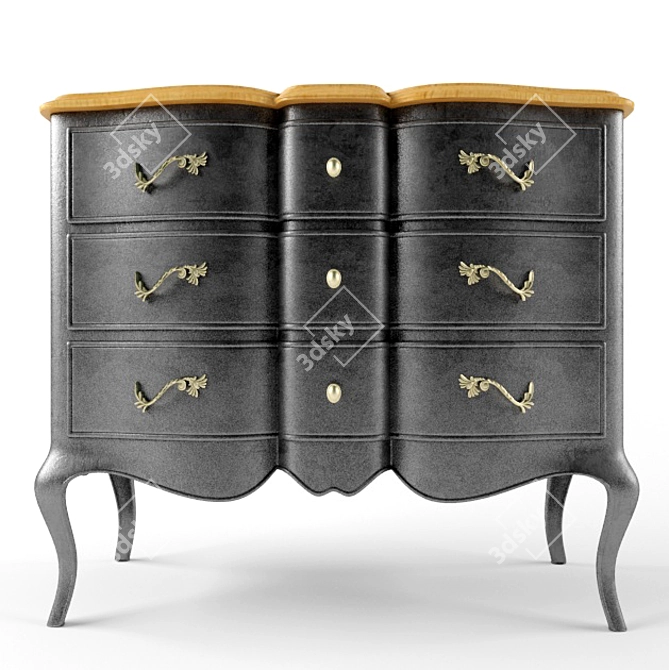 Elegant Stella Dresser 3D model image 1