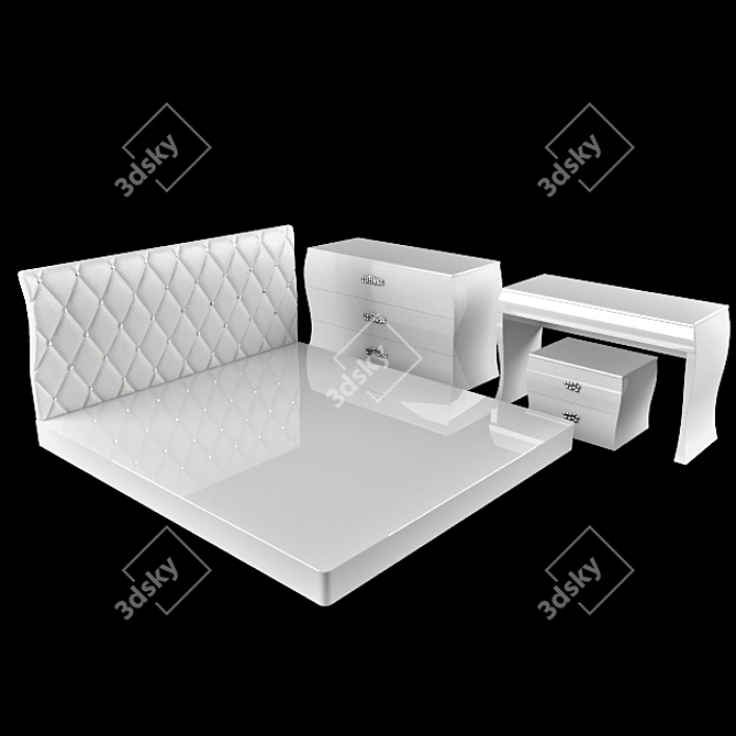 Elegant MILAN Bedroom Set 3D model image 1