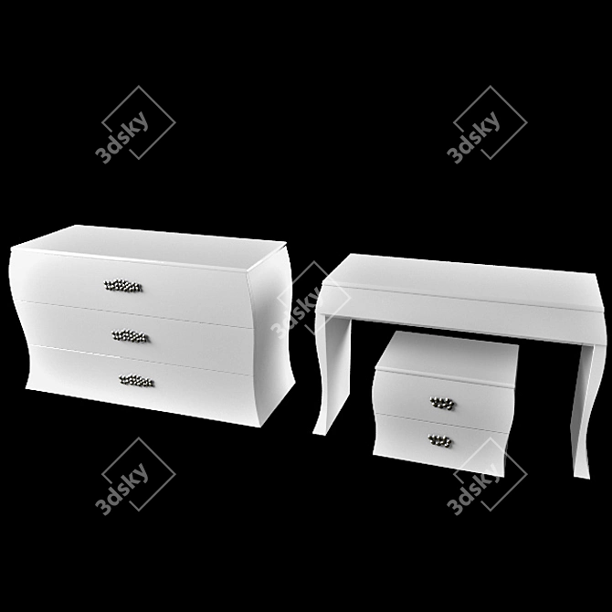 Elegant MILAN Bedroom Set 3D model image 3