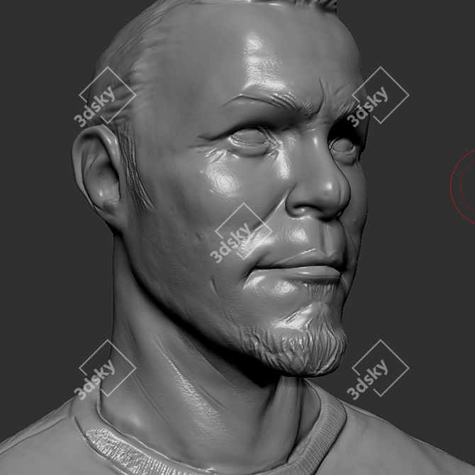 Metallica's James Hetfield Bust: Handcrafted Masterpiece 3D model image 3