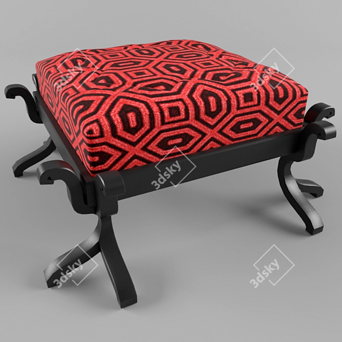 Japanese-Style Bench: Quality and Beauty 3D model image 1