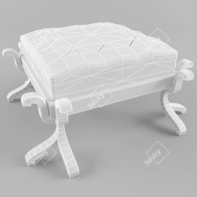 Japanese-Style Bench: Quality and Beauty 3D model image 3