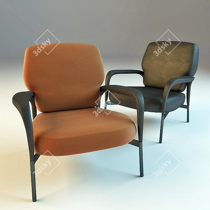 Brooks Minotti Chair: Sleek, Comfortable and Stylish 3D model image 1