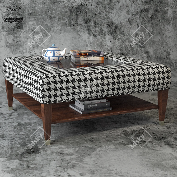 Reflective Elegance: Soho Mirror Ottoman 3D model image 1