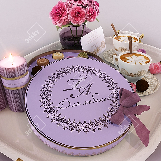 Morning Bliss: Breakfast in Bed 3D model image 3