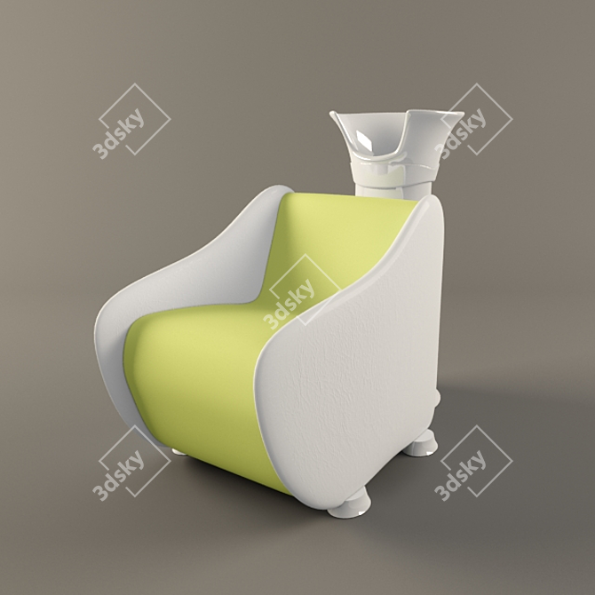 All-in-One Salon Chair 3D model image 2