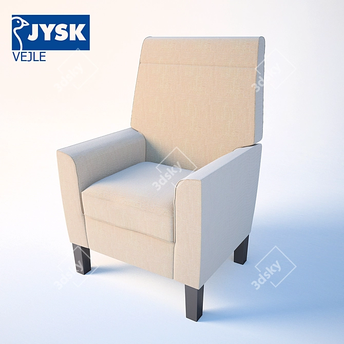 Cozy Sand VEJLE Chair - Stylish and Comfortable 3D model image 1