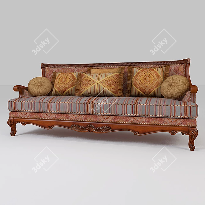 USA-Made Comfort: American Sofa 3D model image 1