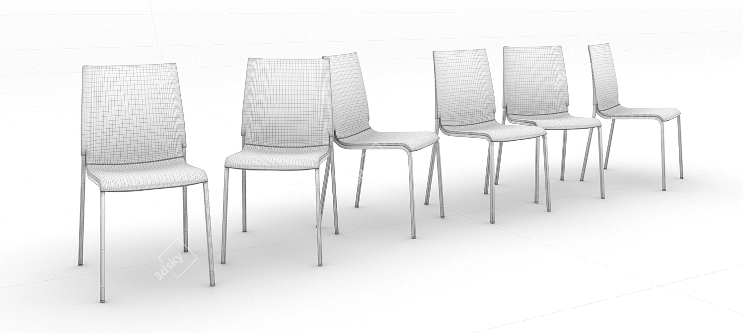 Modern and Stylish Bontempi Eva Chair 3D model image 3