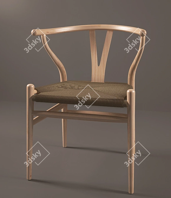 Scandinavian Design Wishbone Chair 3D model image 1