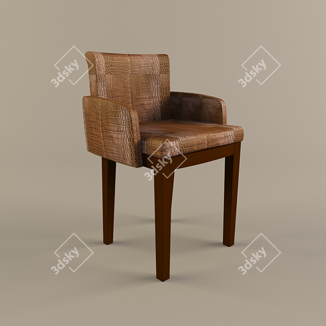 Sleek Smania Arm Chair 3D model image 1