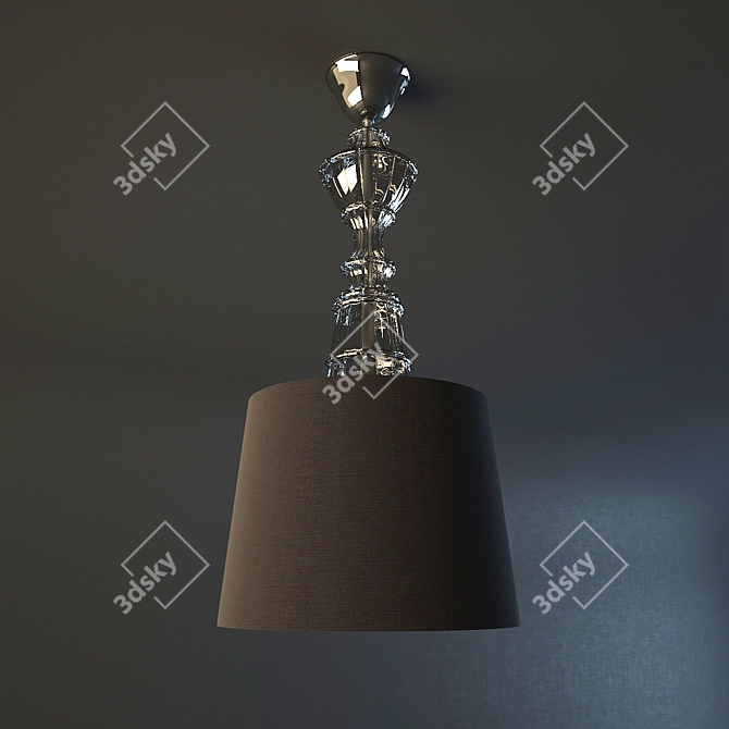 Muran Glass Pendant Light 3D model image 1