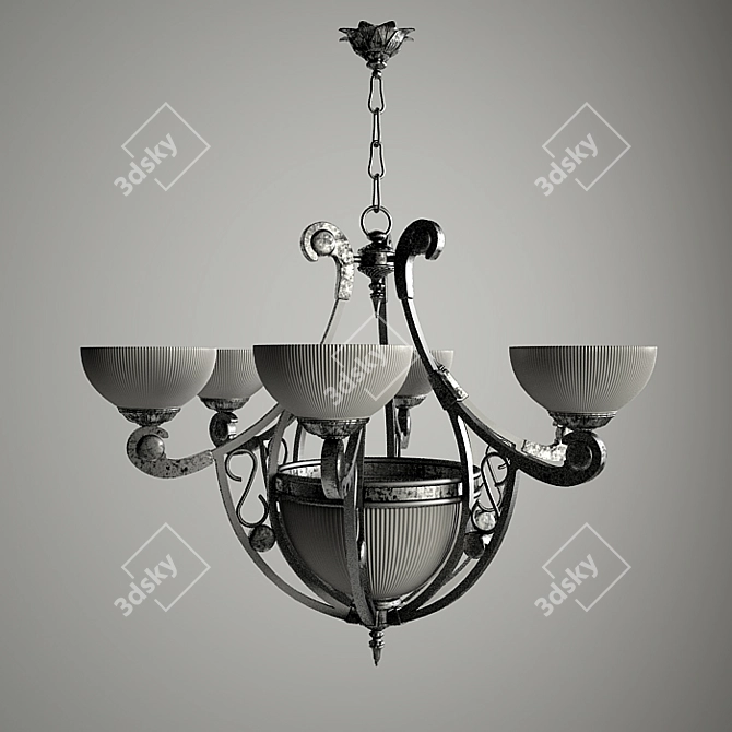 Classical Style Chandelier 3D model image 1