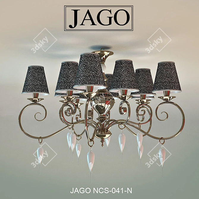 Italian Jago NCS-041-N Pendant Light 3D model image 1