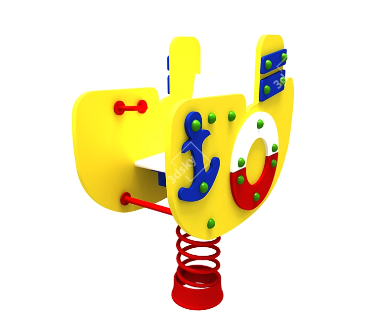 Springy Swing for Kids Playground 3D model image 2