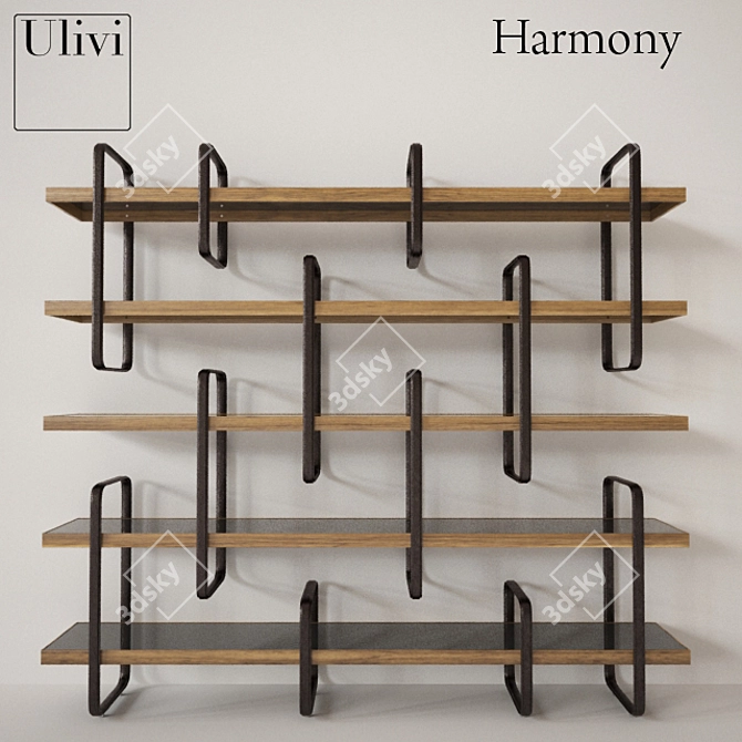 Italian Ulivi Harmony Bookshelf 3D model image 1