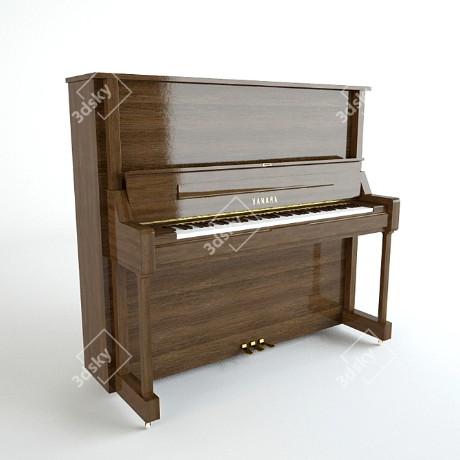 Yamaha Piano: Classic Elegance and Exceptional Sound! 3D model image 1