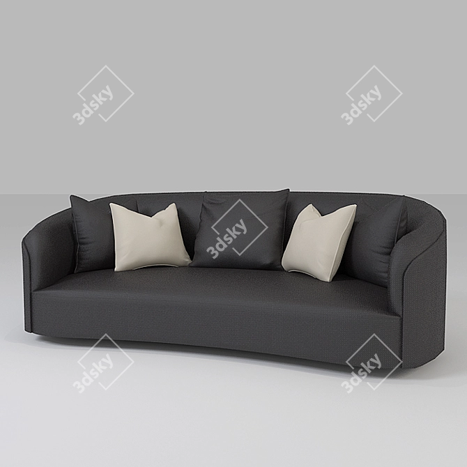 Couch Bokara Grey 3D model image 1