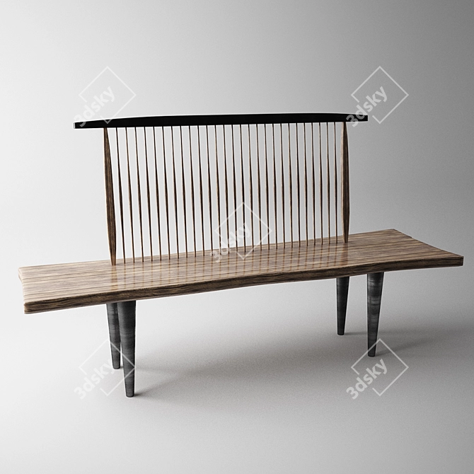 Tomahawk Bench: Sleek & Sturdy 3D model image 1