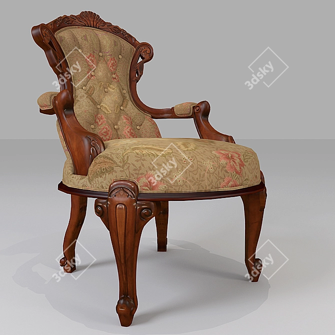 Classic American Chair: Elegance redefined 3D model image 1