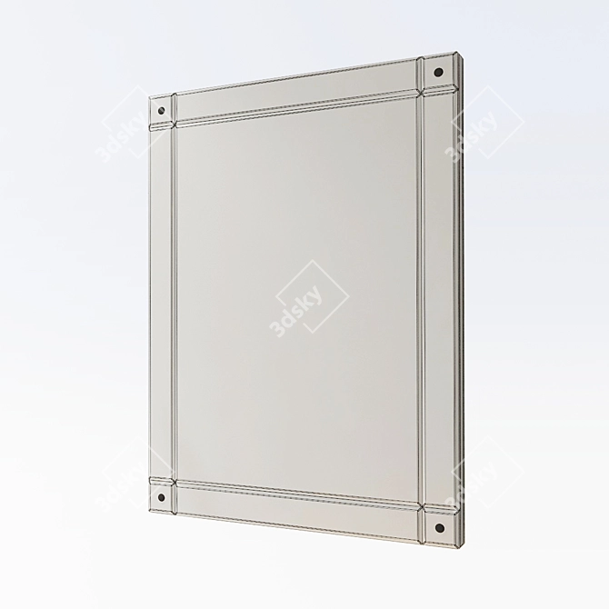 Sleek Reflective Mirror 3D model image 2