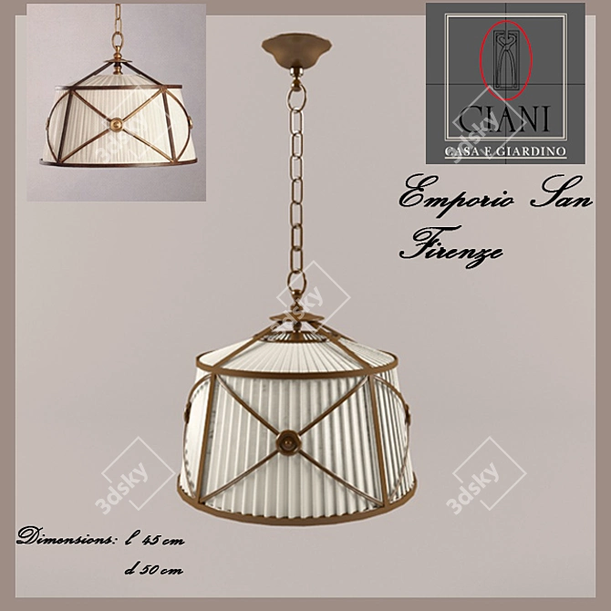 San Firenze Pendant Light 3D model image 1