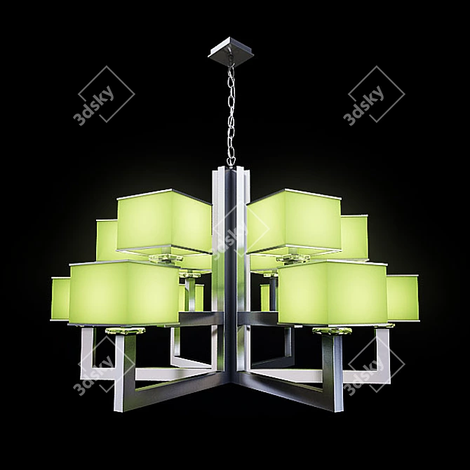 Modern High-Tech Chandelier 3D model image 1