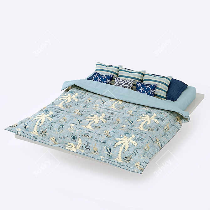 Ocean Dreams Bedding Set 3D model image 1