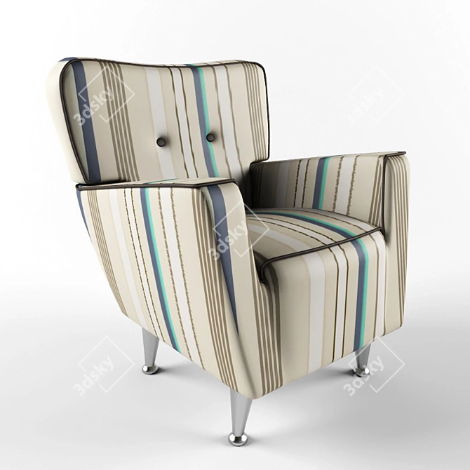 Giulia Leather Armchair 3D model image 1