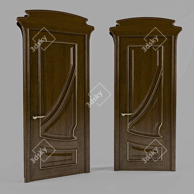 Elegant Entry Door 3D model image 1