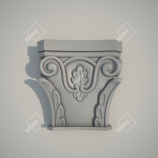 Classic Column Cap 3D model image 1