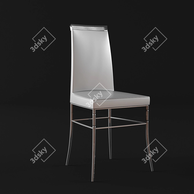 Elegance Defined: Baccarat Glass Chair 3D model image 1