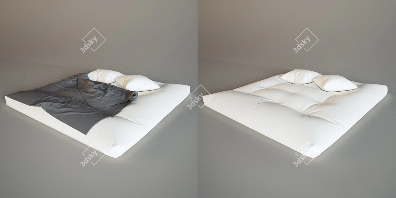 Japanese Futon Mattress 3D model image 3