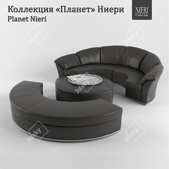 Cosmic Comfort Sofa | Nieri Collection 3D model image 1