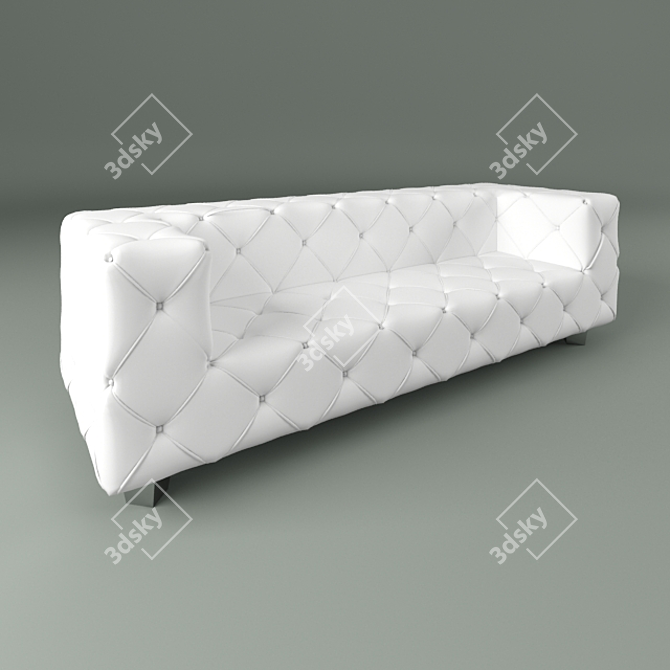 Title: Elegant White Sofa: Charlie Divani 3D model image 1