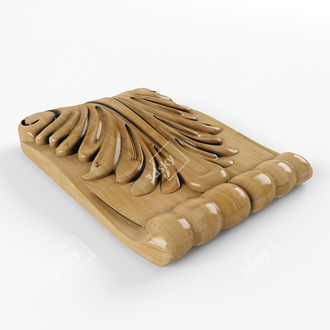 Title: Ornate Carved Bracket 3D model image 1