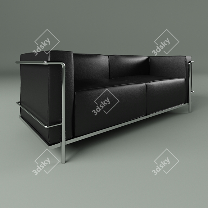 Elegant LC3 Cassina Sofa 3D model image 1