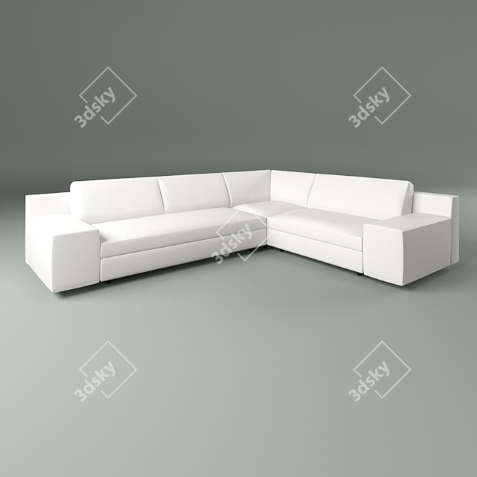 Modern Cossina Corner Sofa 3D model image 1