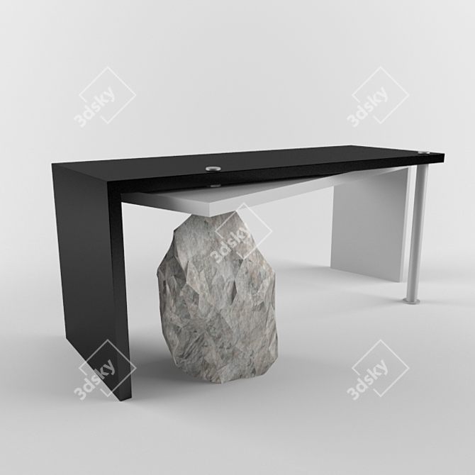 Elegant Executive Office Table 3D model image 1