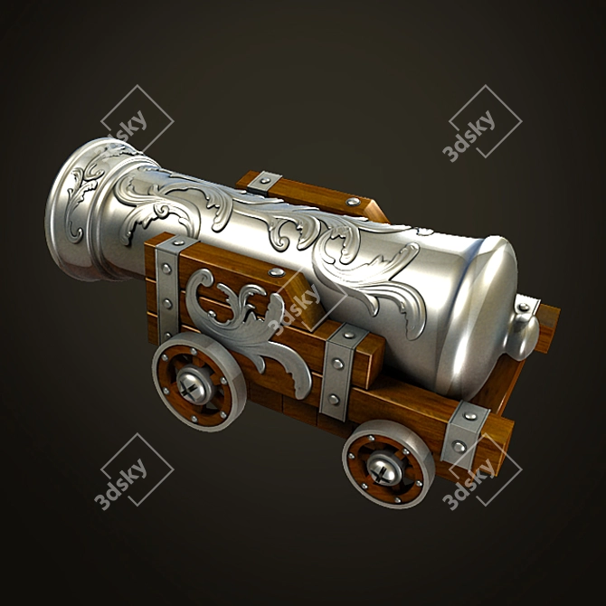 Imaginary Decorative Battle Gun 3D model image 1
