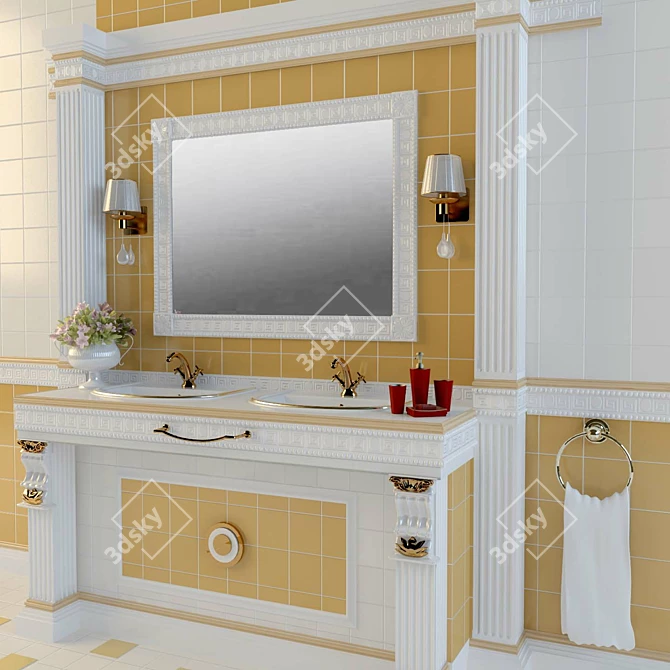 Versace Rakovnia: Elegance in Tiles 3D model image 1