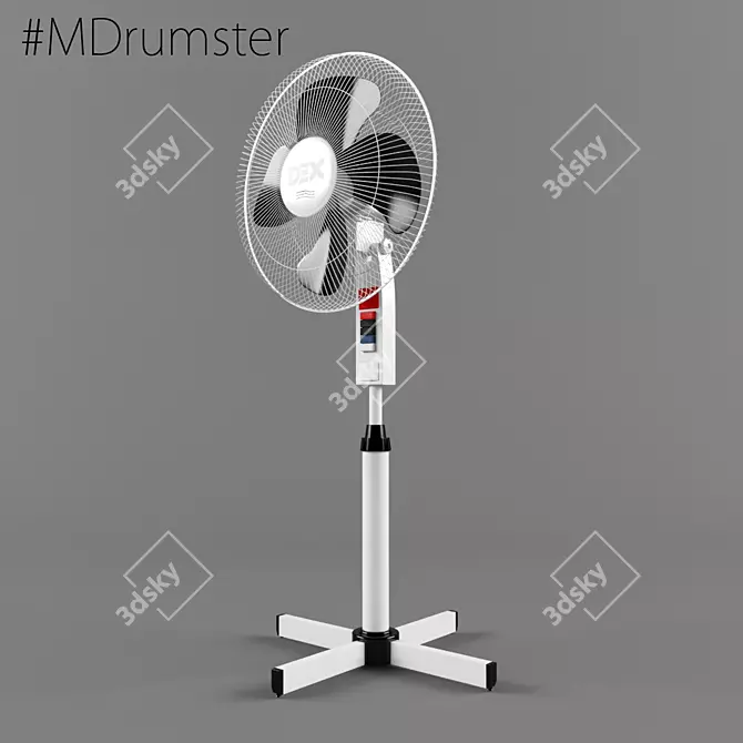 Dual-Purpose Fan: Keep Cool & Stay Comfortable 3D model image 1