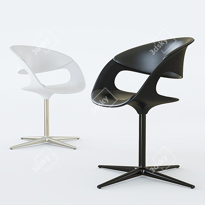 Minimalist German-made Walter Knoll Lox Chair 3D model image 1