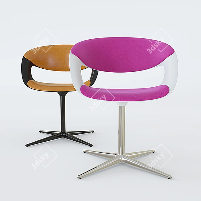 Minimalist German-made Walter Knoll Lox Chair 3D model image 2