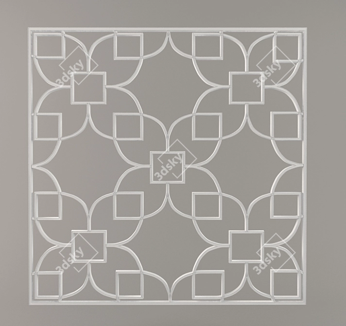 Elegant Ceiling Panel: 2280x2280mm 3D model image 1