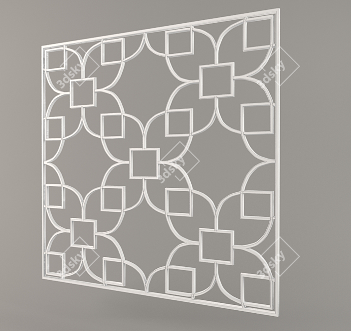 Elegant Ceiling Panel: 2280x2280mm 3D model image 2