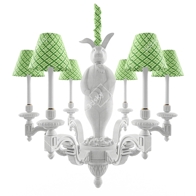 Wonderland-inspired Chandelier 3D model image 1